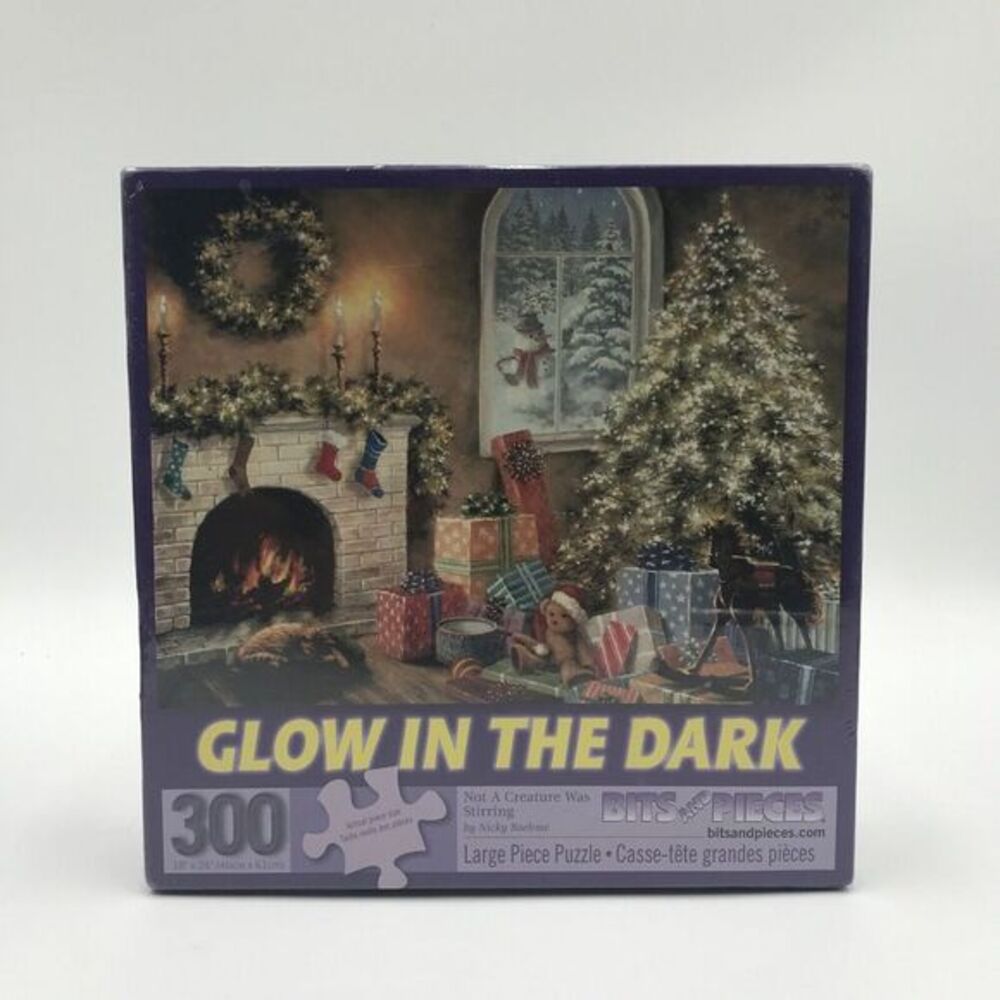 Christmas‎ Puzzle 300 Piece Glow In The Dark Not A Creature Was Stirring NEW
